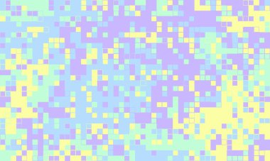 Soyut pastel pikselin sanat arkaplanı. Yumuşak, renkli kareler rüya gibi, eğlenceli bir doku yaratıyor. Web siteleri, sosyal medya veya ürün tasarımı için mükemmel. Mutluluk, dinginlik ve dijital sanatı çağrıştırıyor.