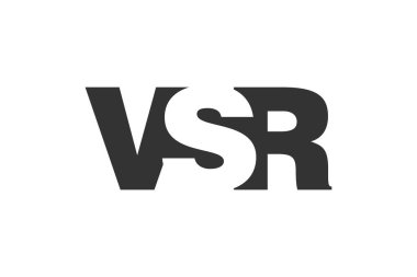 VSR logo tasarımı. Teknoloji girişimleri, danışmanlık, kurumsal markalaşma için ilk harf V S R kalın yazı tipi. Yaratıcı şirket adı, manşet başlıkları tipografi kimliği, moda logoti tipi. Vektör illüstrasyonu.