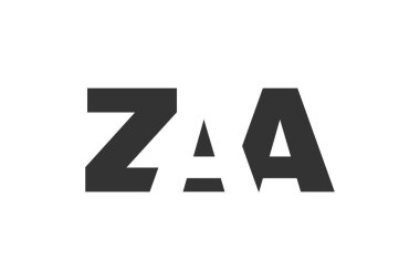 ZAA logo tasarımı. İlk harf Z A teknolojik girişimler, danışmanlık, kurumsal markalaşma için cesur bir yazı tipi. Yaratıcı şirket adı, manşet başlıkları tipografi kimliği, moda logoti tipi. Vektör illüstrasyonu.