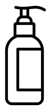 Temiz, minimalist bir pompa şişesi ikonu hijyen, cilt bakımı ve tıbbi tasarımlar için mükemmel. Bu çok yönlü vektör çizgisi, uygulamalar veya web arayüzleri için ideal olan sağlık ve güzelliği sembolize eder..