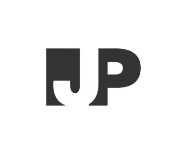 IJP logo tasarımı. Teknoloji girişimleri, danışmanlık, kurumsal markalaşma için ilk harf I-P kalın yazı tipi. Yaratıcı şirket adı, manşet başlıkları tipografi kimliği, moda logoti tipi. Vektör illüstrasyonu.