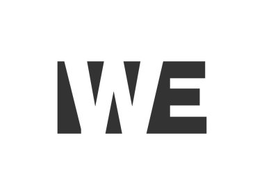 IWE logo tasarımı. İlk harf I W E kalın yazı tipi teknoloji girişimleri, danışmanlık, kurumsal markalaşma. Yaratıcı şirket adı, manşet başlıkları tipografi kimliği, moda logoti tipi. Vektör illüstrasyonu.
