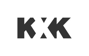 KXK logo tasarımı. İlk harf K X K kalın yazı tipi teknoloji girişimleri, danışmanlık, kurumsal markalaşma. Yaratıcı şirket adı, manşet başlıkları tipografi kimliği, moda logoti tipi. Vektör illüstrasyonu.