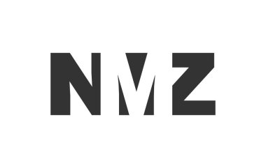 NMZ logo tasarımı. İlk harf N M Z kalın yazı tipi teknoloji girişimleri, danışmanlık, kurumsal markalaşma. Yaratıcı şirket adı, manşet başlıkları tipografi kimliği, moda logoti tipi. Vektör illüstrasyonu.