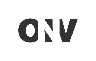 ONV logo tasarımı. Teknoloji girişimleri, danışmanlık, şirket markaları için ilk harf O N V kalın yazı tipi. Yaratıcı şirket adı, manşet başlıkları tipografi kimliği, moda logoti tipi. Vektör illüstrasyonu.