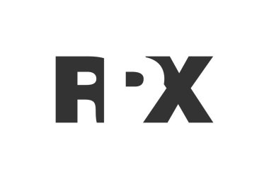 RPX logo tasarımı. İlk harf R P X kalın yazı tipi teknoloji girişimleri, danışmanlık, kurumsal markalaşma. Yaratıcı şirket adı, manşet başlıkları tipografi kimliği, moda logoti tipi. Vektör illüstrasyonu.