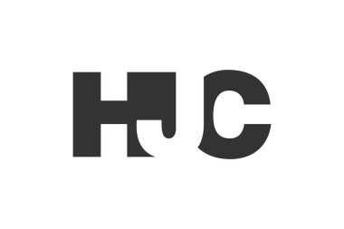 HJC logo tasarımı. İlk harf H J C kalın yazı tipi teknoloji girişimleri, danışmanlık, kurumsal markalaşma. Yaratıcı şirket adı, manşet başlıkları tipografi kimliği, moda logoti tipi. Vektör illüstrasyonu.
