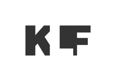 KLF logo tasarımı. İlk harf K L F kalın yazı tipi teknoloji girişimleri, danışmanlık, kurumsal markalaşma. Yaratıcı şirket adı, manşet başlıkları tipografi kimliği, moda logoti tipi. Vektör illüstrasyonu.