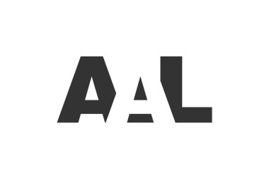 AAL logo tasarımı. İlk harf A L kalın yazı tipi. Teknolojik girişimler, danışmanlık, kurumsal markalaşma için. Yaratıcı şirket adı, manşet başlıkları tipografi kimliği, moda logoti tipi. Vektör illüstrasyonu.