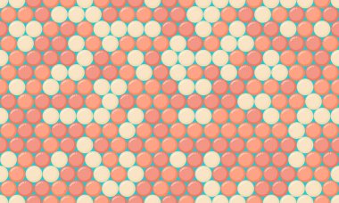 Soyut pastel şeftali ve krema dairesi deseni. Özgeçmiş, web sitesi tasarımı, tekstil baskıları veya oyuncu markalar için kusursuz bir doku ideali.