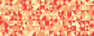 Sıcak mercan ve şeftali renklerinde soyut geometrik desen. Arkaplan, doku veya web sitesi tasarımı için ideal.