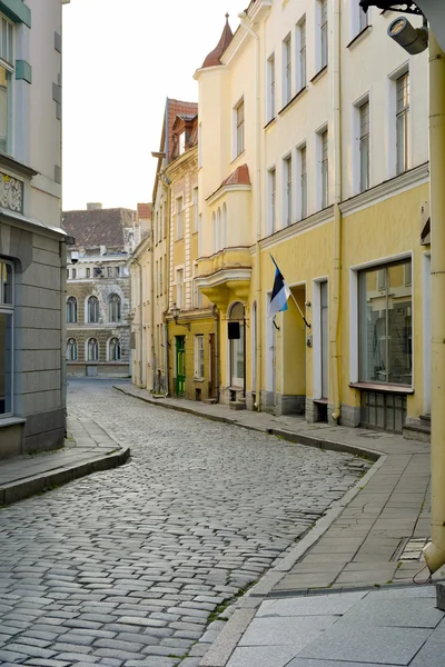 Calle en la ciudad medieval de Tallin — Foto de Stock