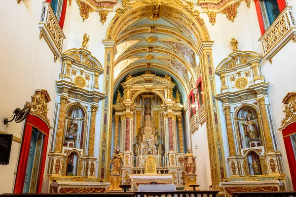 Golden Altar Church Sao Pedro Dos Clerigos Created 18Th Century — Stock Photo, Image