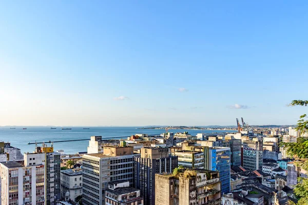 Buildings Port City Salvador Bay All Saints Background Bahia State — Stock Photo, Image