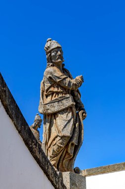 One of the twelve biblical prophets sculpted by Aleijadinho, displayed at the Bom Jesus de Matosinhos Sanctuary in Congonhas, Minas Gerais.