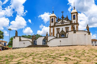 Bom Jesus de Matosinhos sanctuary and sculptures of the twelve prophets by Aleijadinho in the city of Congonhas in Minas Gerais