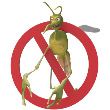 İşareti anti içinde kötü sivrisinek