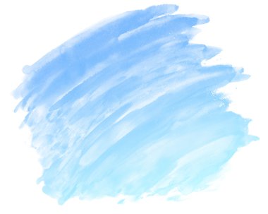 Beyaz arkaplanda soyut mavi suluboya 