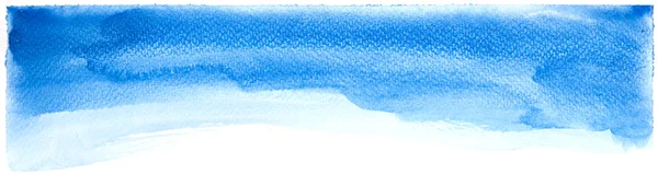 Acuarela azul abstracta sobre fondo blanco — Foto de Stock