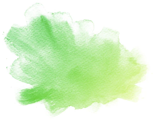 Aquarela verde abstrato sobre fundo branco . — Fotografia de Stock