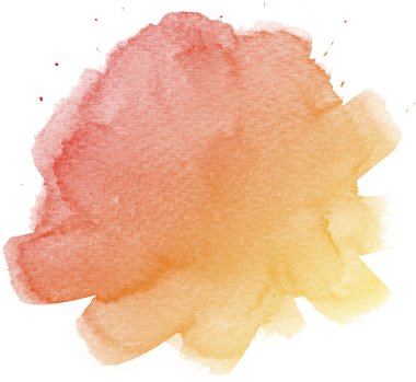 Beyaz arkaplanda soyut kırmızı suluboya.