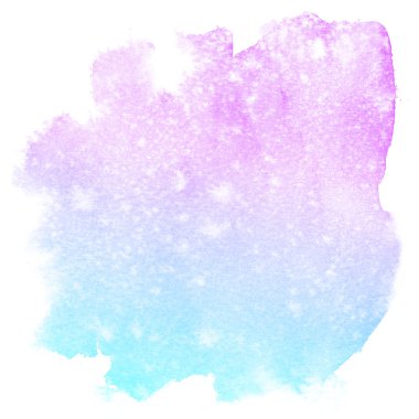 Beyaz arkaplanda soyut pembe suluboya.