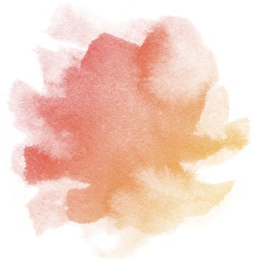 Beyaz arkaplanda soyut kırmızı suluboya.