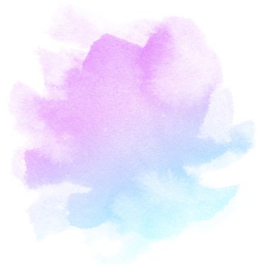 Beyaz arkaplanda soyut pembe suluboya.