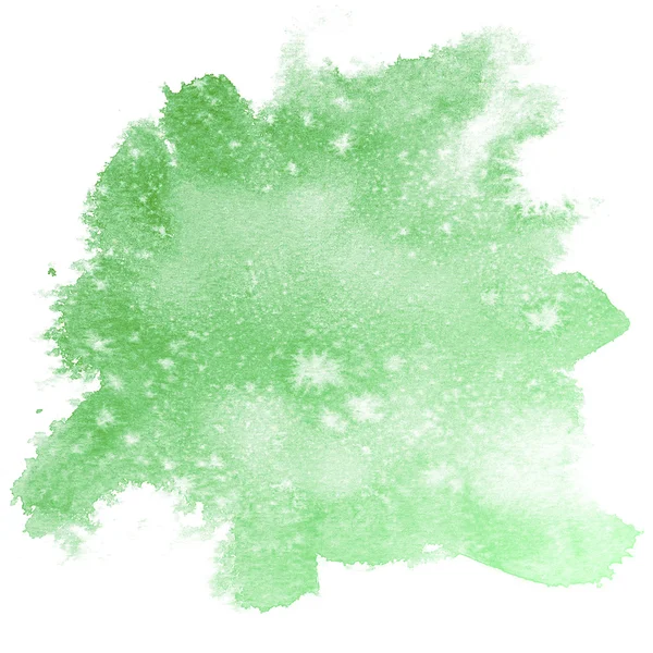 Abstrakcja Zielony akwarela na białym tle. — Zdjęcie stockowe
