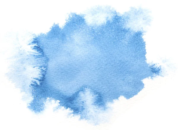 Acuarela azul abstracta sobre fondo blanco. —  Fotos de Stock