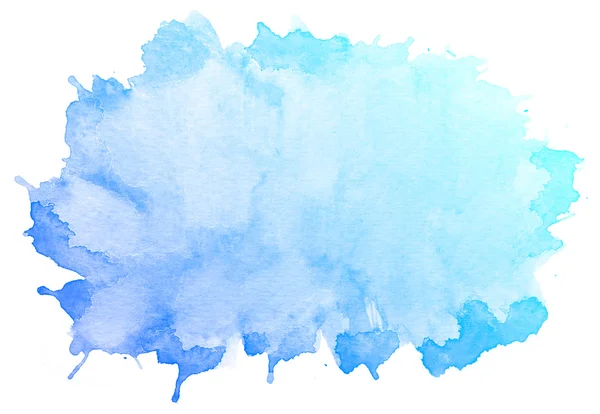 Latar belakang cat air biru abstrak. — Stok Foto