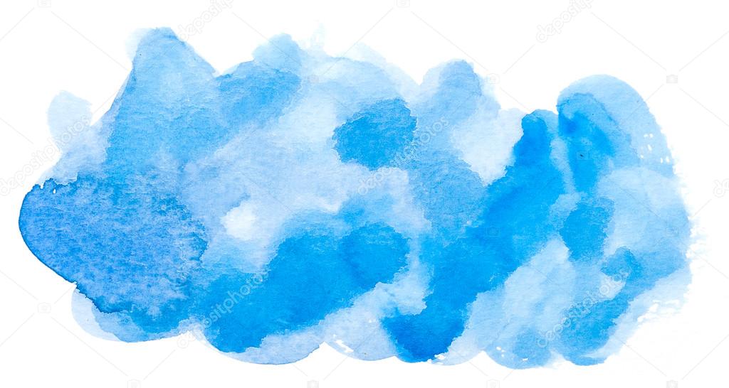 Abstract blue watercolor background.