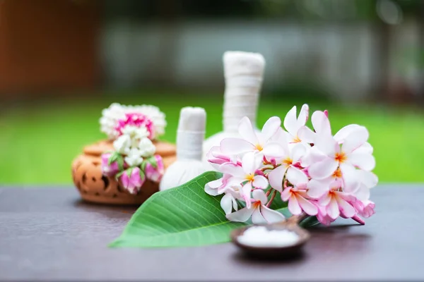 Thaise Spa Massage Therapie Instelling Natuurproduct Gezonde Schoonheid Spa Behandeling — Stockfoto