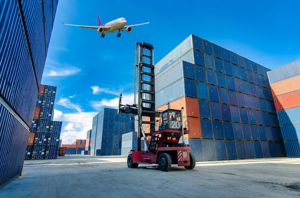 Logistyka Transport Logistyka Importu Eksportu Transportu Tło Przemysłu — Zdjęcie stockowe