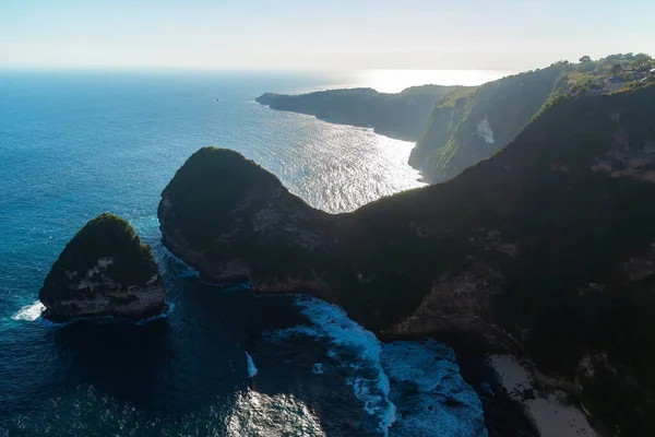 Vista Panoramica Sulla Baia Manta Sulla Spiaggia Kelingking Sull Isola — Foto Stock