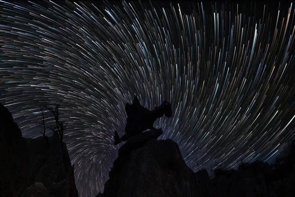 Noche Brillante Cielo Estrellado Fondo Espacio Azul Con Estrellas Fondo — Foto de Stock