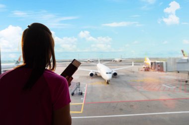 Tourist  travel traveller fly traveling citizenship air on the around world for destination leisure. Travel Concep