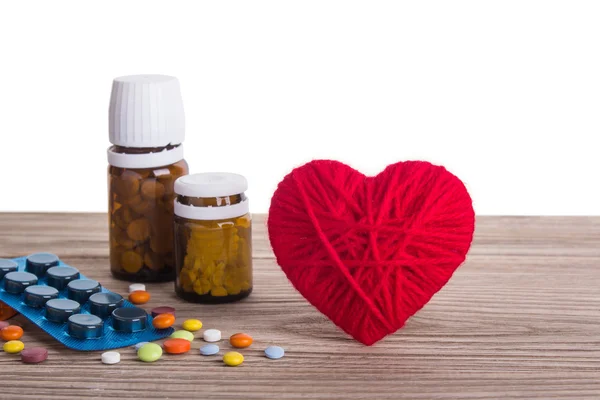 Meny diverse pillole colorate a strisce. Sfondo della medicina — Foto Stock