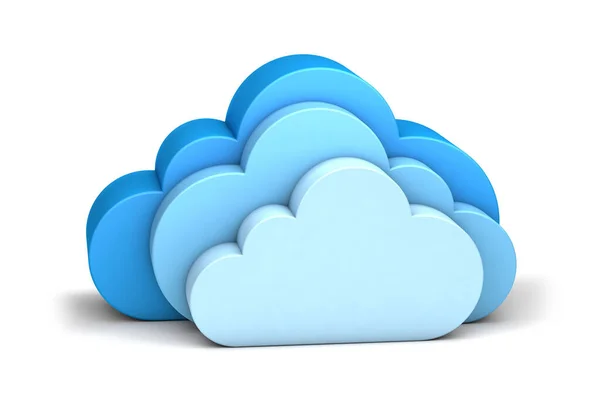 Cloud-Speicher. isoliert auf weißem Hintergrund. 3D-Darstellung — Stockfoto