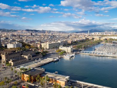 İspanya, Barselona 'nın hava manzarası