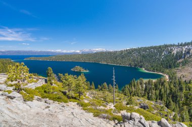 lake Tahoe, zümrüt koyu manzara