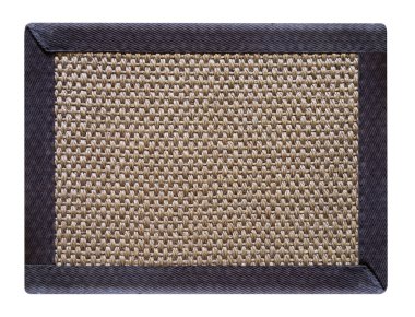 sisal halı üzerinde beyaz