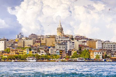 renk cityscape Galata bölgesi, Istanbul, Türkiye