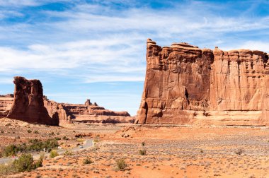 kumtaşı anıt Park Avenue Arches National Park, Utah, ABD