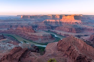 gündoğumu Colorado nehir ölü at Point devlet parkı, Utah, ABD