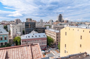 Moskova, Rusya'nın eski Merkezi rooftops görünümünü