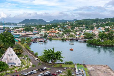 Şehir Castries, St.Lucia, Caribbean bağlantı noktası