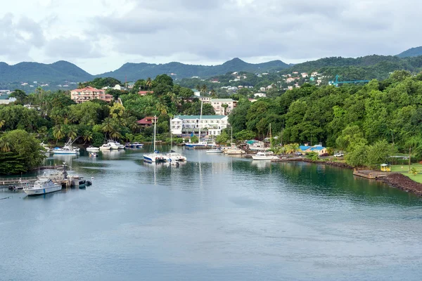 Портове місто Кастрі, St.Lucia, Кариби — стокове фото