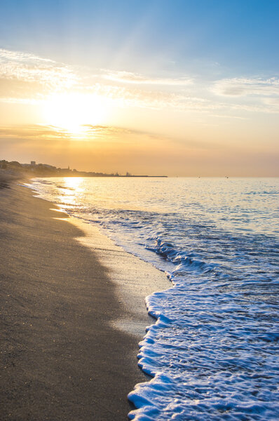 Beautiful sunrise at the beach 