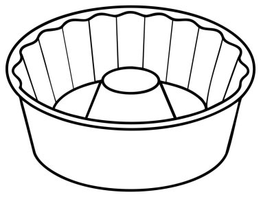 Pasta kalıbı tasviri aşçılık, mutfak gereçleri ve tatlı tasarım konseptleri için mükemmel..